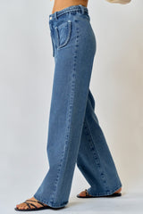 Braided Denim Jeans
