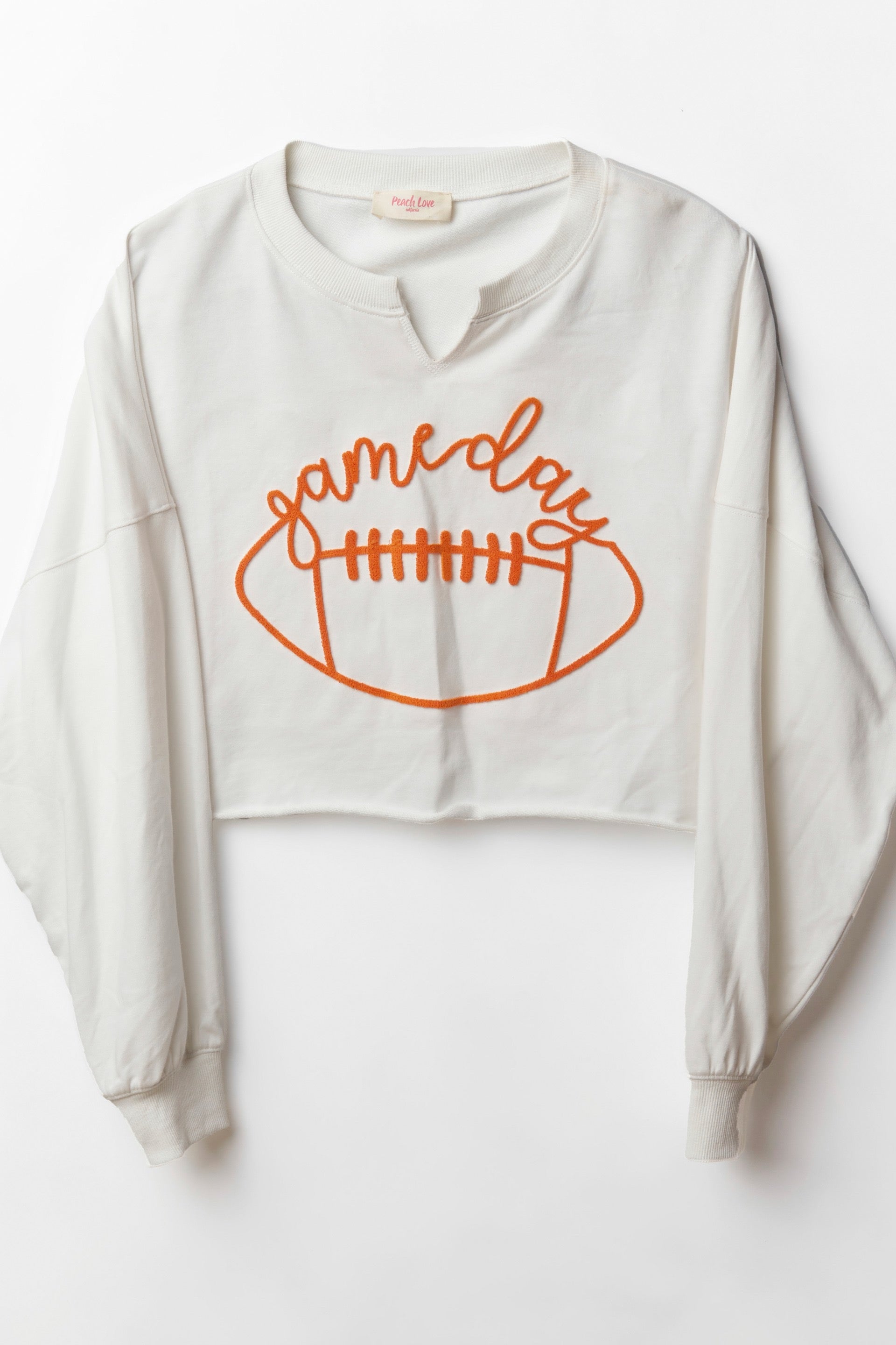 White and sales orange sweatshirt