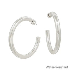Margo Shiny Silver Hoops