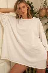 Ruth Ribbed Oversized Tee - 2 Colors