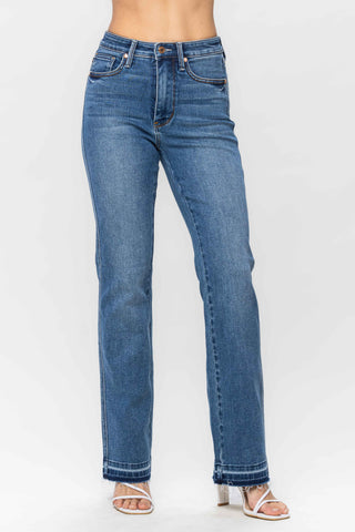 Judy Blue Tummy Control Release Hem Jeans