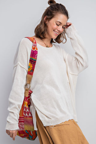 Rolled Sleeve Linen Tunic