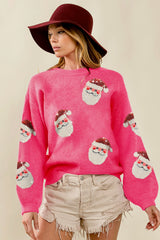Sequin Santa Sweater