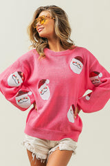 Sequin Santa Sweater
