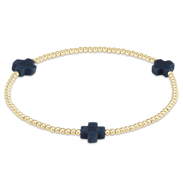 enewton signature cross gold pattern 2mm bead bracelet-Many Colors