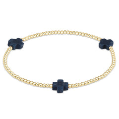 enewton signature cross gold pattern 2mm bead bracelet-Many Colors