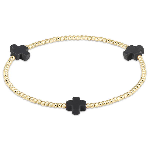 enewton signature cross gold pattern 2mm bead bracelet-Many Colors