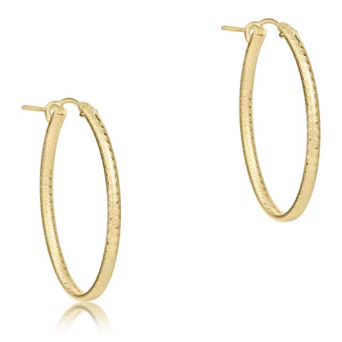 Créoles Enewton Oval Gold de 2,5 cm – texturées