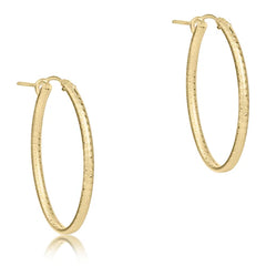 Créoles Enewton Oval Gold de 2,5 cm – texturées