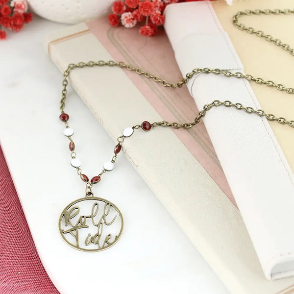 Vintage Style Cutout Slogan Jewelry Collection