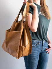 Busy Girls Oversized Tote Bag-Multiple Color Options