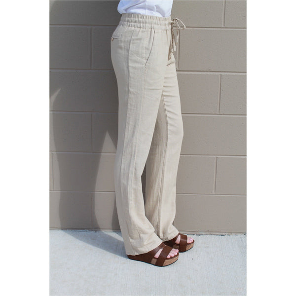 Daphne Linen Tie Waist Pants - 4 Colors