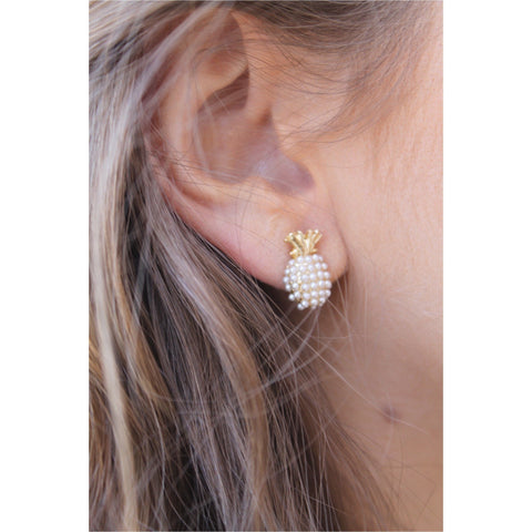 Pearl Pineapple Earrings