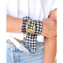 Serefina Scarf Bracelet - Houndstooth