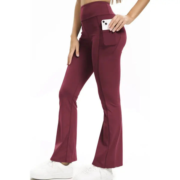 Premium Butter Soft Brushed Flare Yoga Pants w/ Pockets - 3 Colors