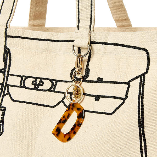 Tortoise Initial Bag Charms