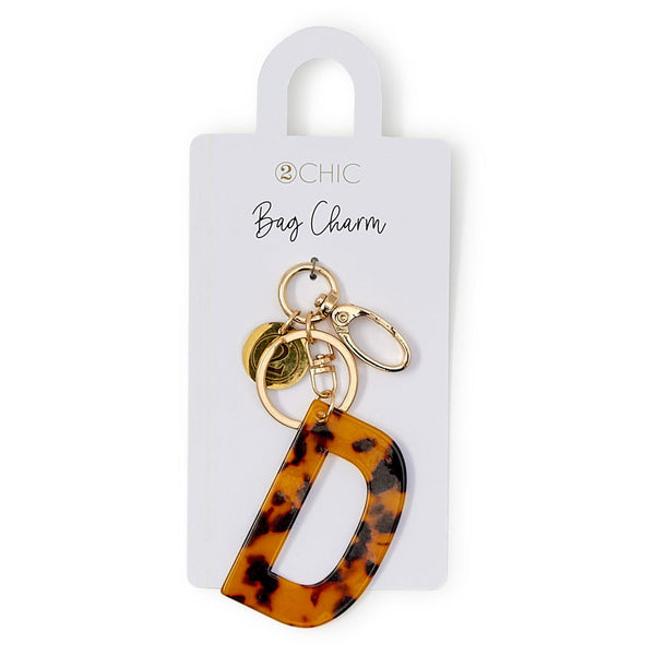 Tortoise Initial Bag Charms