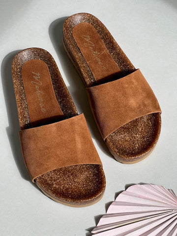 Matisse Paradise Slide Sandal - Tobacco Suede