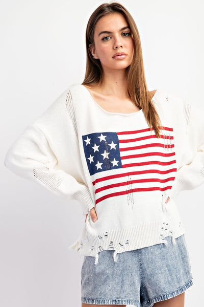 American Flag Sweater