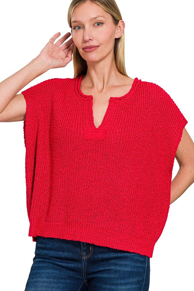 Patch Sleeveless Sweater - 3 Colors