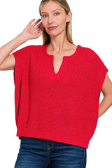 Patch Sleeveless Sweater - 3 Colors