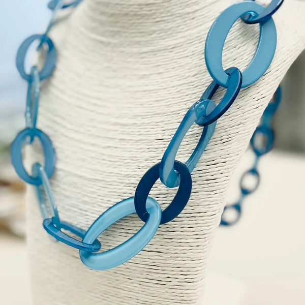 Veronica Acrylic Link Necklaces - 4 Colors
