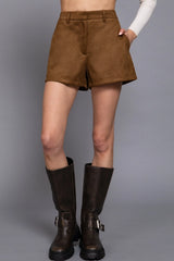 Faux Suede Shorts