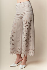 Daisy Laser Cut Pants - 2 Colors