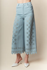 Daisy Laser Cut Pants - 2 Colors