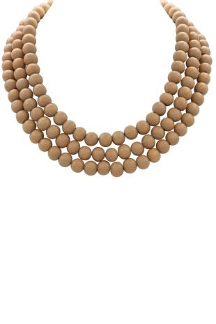 Gabbie Wood Bead Necklace
