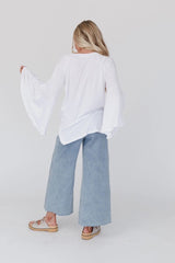 Bell Sleeve Tee - White
