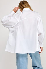 Eva White Button Down