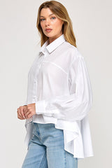Eva White Button Down