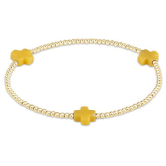 enewton signature cross gold pattern 2mm bead bracelet-Many Colors