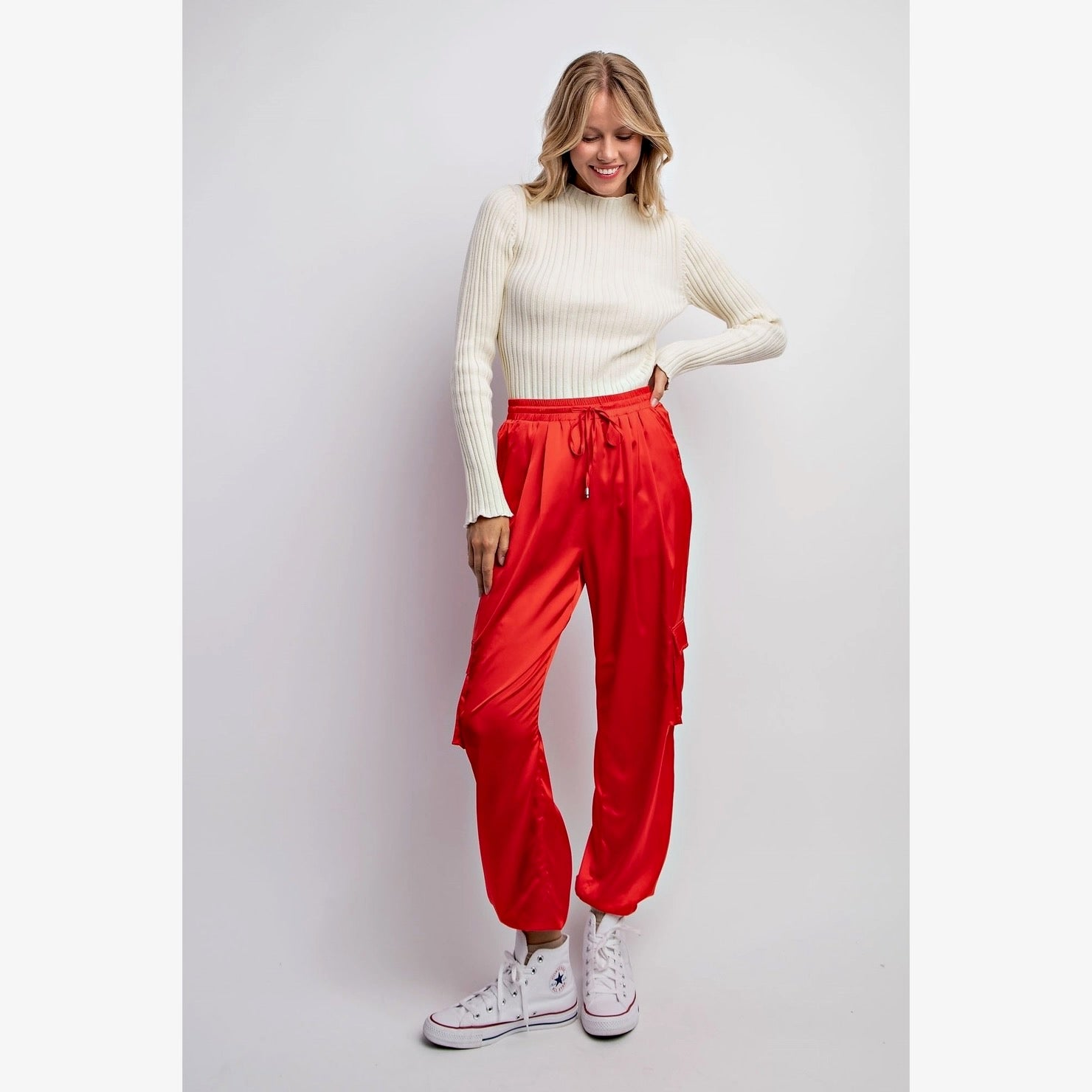 Satin Joggers - 3 Colors – A Little Bird Boutique