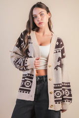 Oversized Western Cardigan