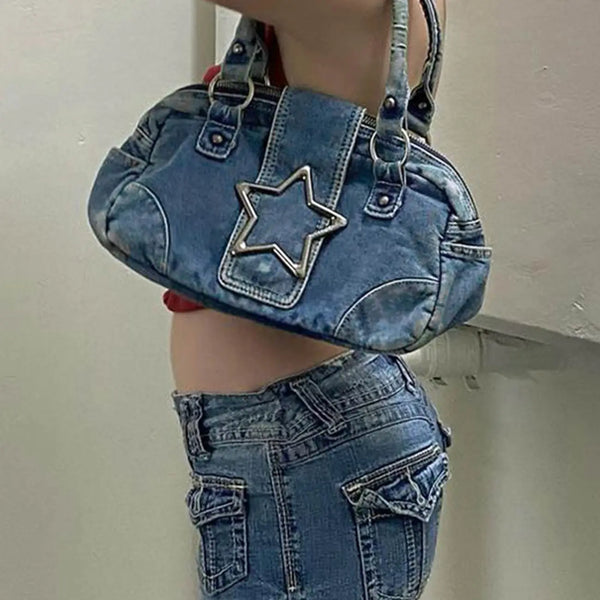 Star Denim Purse