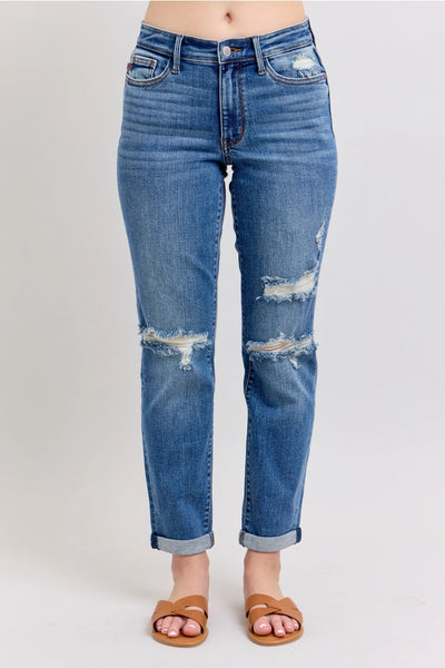 Judy Blue Destroyed Boyfriend Jeans