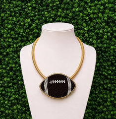 Beaded Friday Night Lights Football Necklace