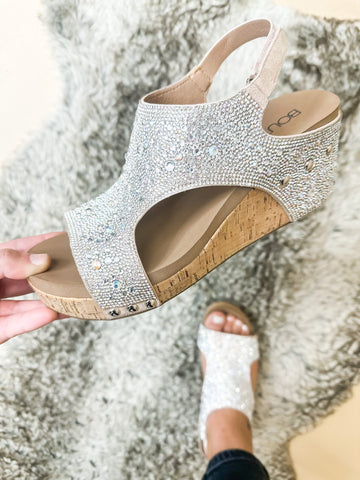 Corky's Carley Wedge - Champagne Crystals