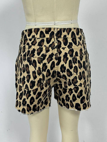 Cat Call Leopard Shorts