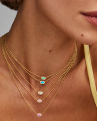 Kendra Scott Mini Elisa Gold Satellite Short Pendant Necklace-Multiple options