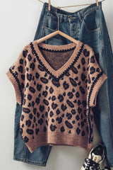 Oversized Leopard Vest