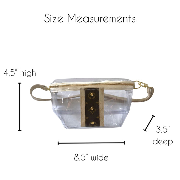 Britt Belt Bag in Vinyl Vogue, Leather | Upcycled Lv