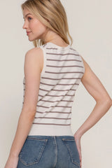 Donahue Striped Sweater Tank