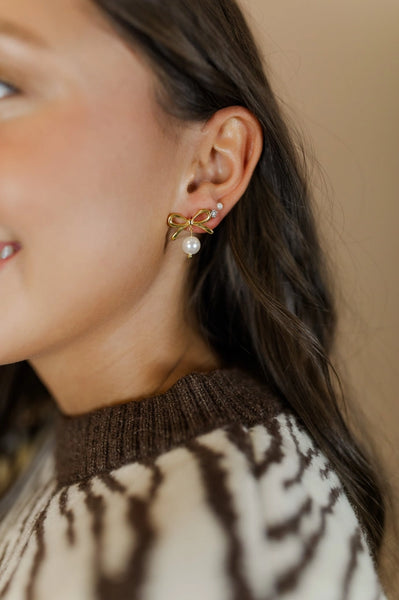 Kaylie Bow Drop Earrings