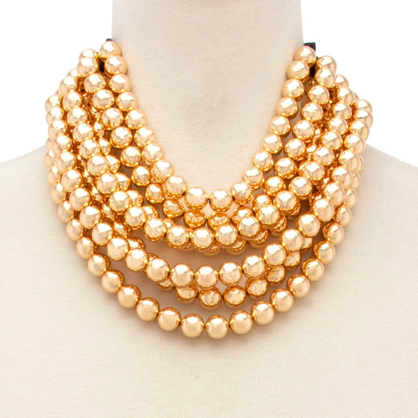 Firefly Gold Bead Necklace