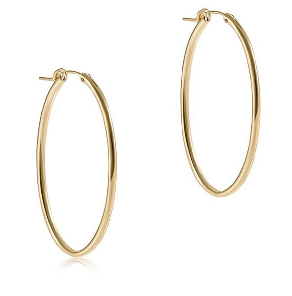 Enewton Oval Gold 2" Hoop - Smooth