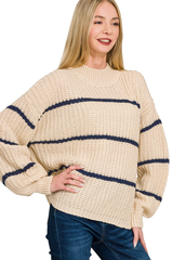 Carley Oversized Striped Sweater - 3 Colors