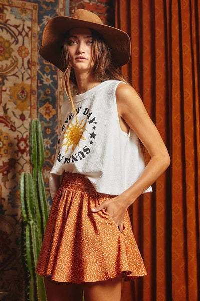 Y2K Ditsy Floral Mini Skirt